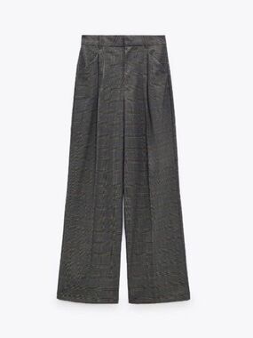 ZARA PLAID FULL LENGTH PANTS size XS